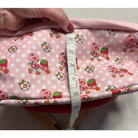 NWT Strawberry Shortcake Pink & Red Full Size Backpack with 3D Strawberry Pocket - Picture 7 of 9